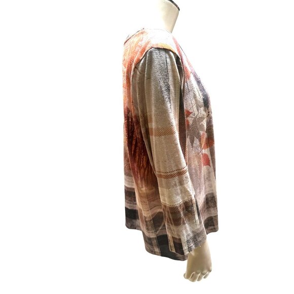 Christopher & Banks Extra LG Fall Scene Rhinestone Embellished Long Sleeve Top - Picture 5 of 10